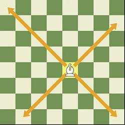 Bishop on a chessboard